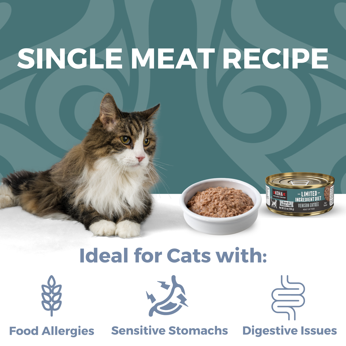 Limited Ingredient Diet Venison Food for Cats KOHA Pet