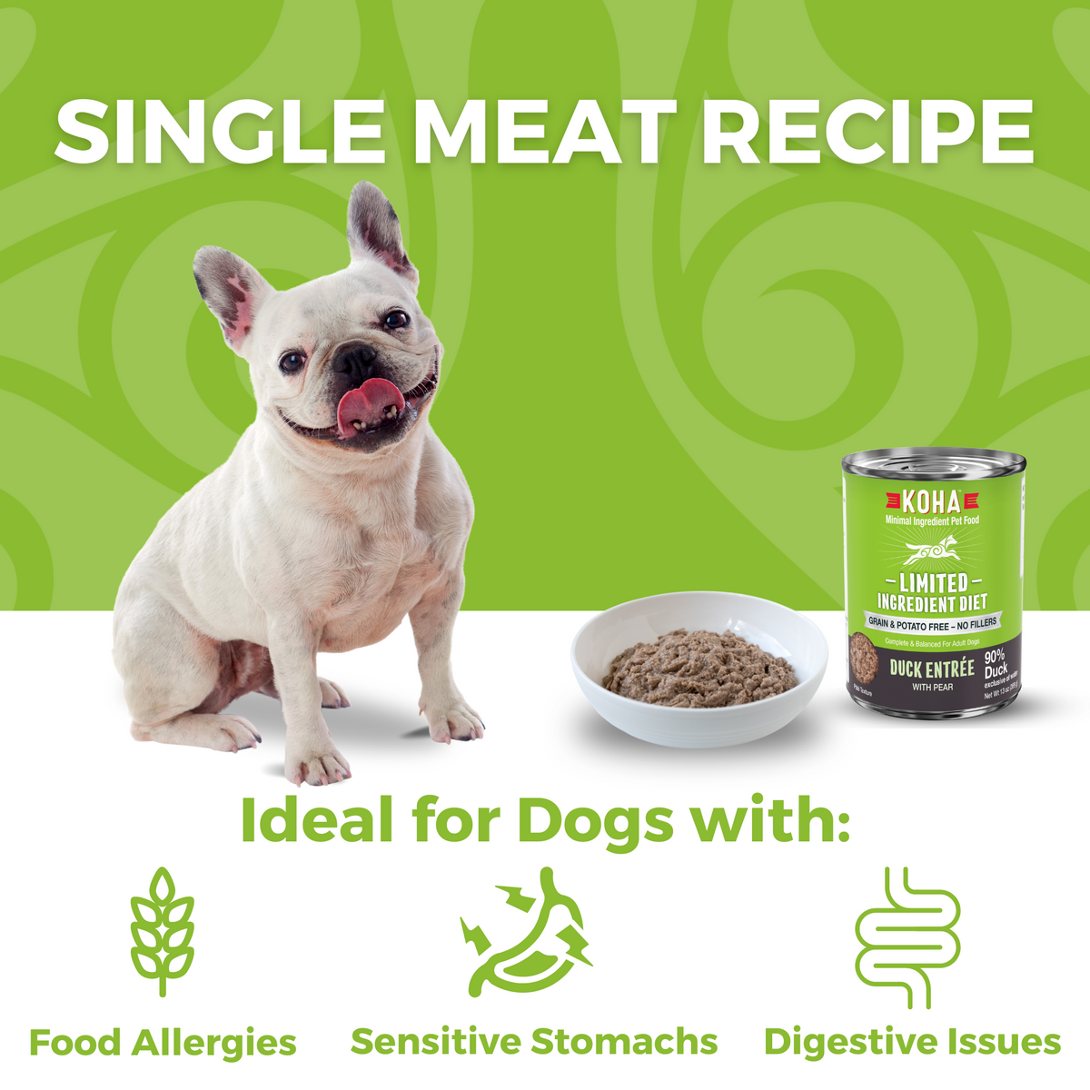 Limited Ingredient Diet Duck Entree for Dogs KOHA Pet