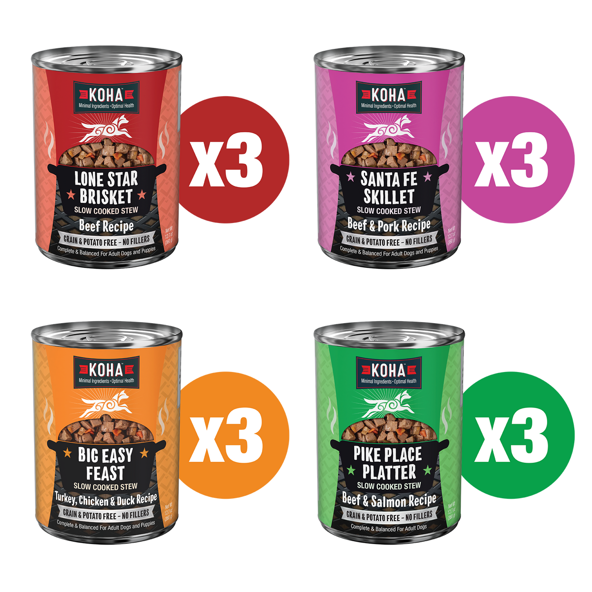 Slow Cooked Stews Trial Pack - 12 Cans – KOHA Pet