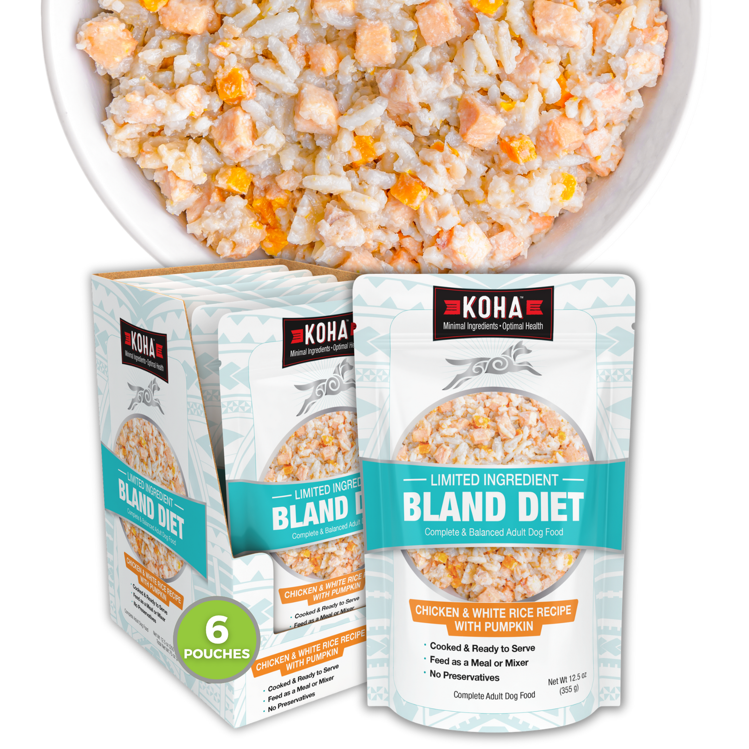 KOHA Limited Ingredient Wet Bland Diet Chicken & White Rice Recipe for Dogs