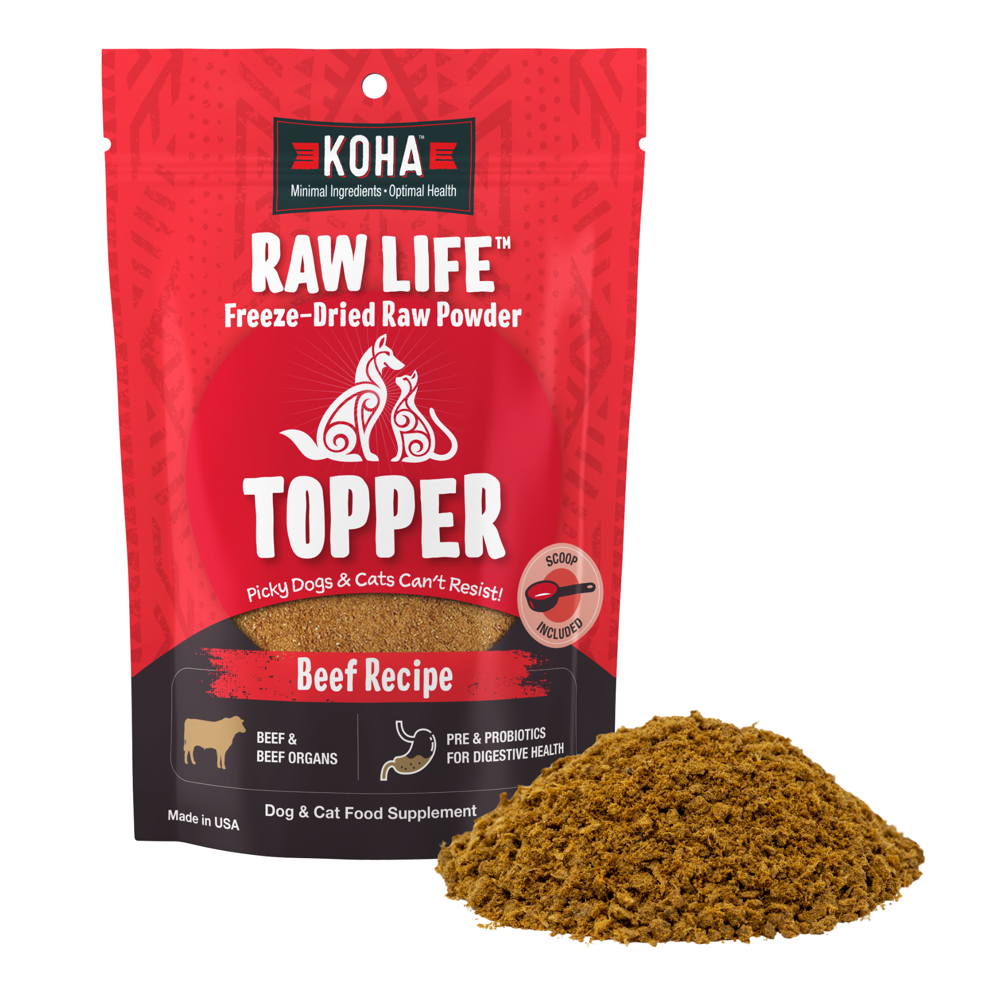 Raw Life Freeze Dried Beef Topper for Cats & Dogs Recipe – KOHA Pet