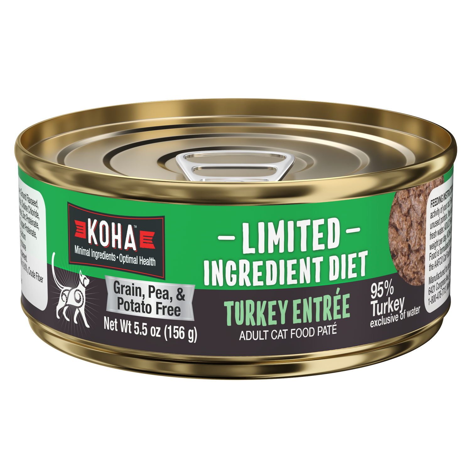 Can of Limited ingredient diet turkey entrée for cats