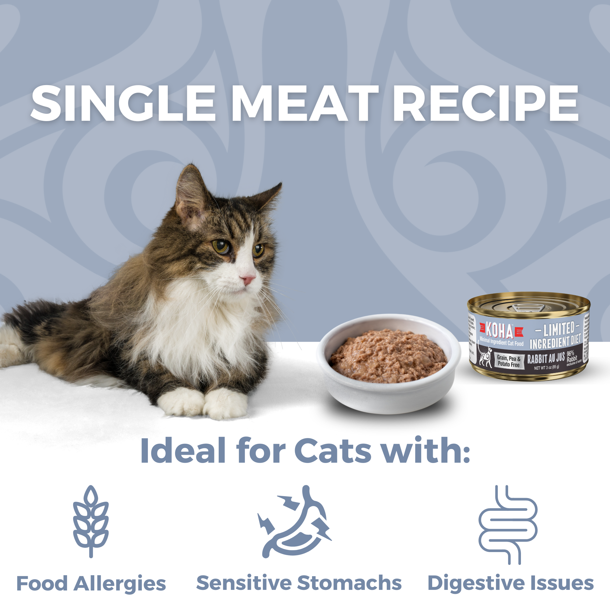 Limited Ingredient Diet Rabbit Au Jus Paté for Cats KOHA Pet