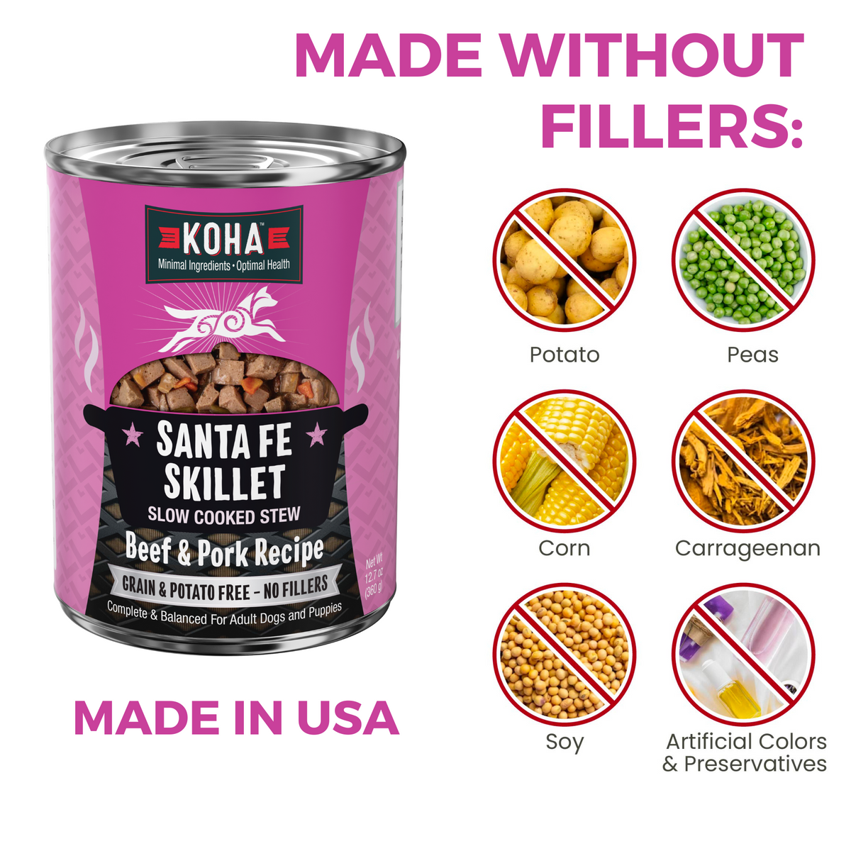 Two bowls of food with a headline that says 2 Great Ways to Feed. The first bowl has wet food on top of kibble and says delicious meal topper. The second bowl has all wet food and says complete and balanced meal. 