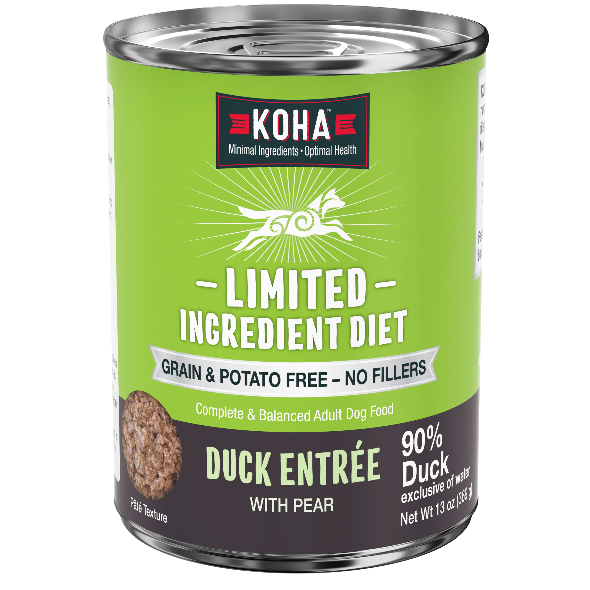Kohapet Duck Dog Food: Limited Ingredient Diet Duck Entrée for Dogs