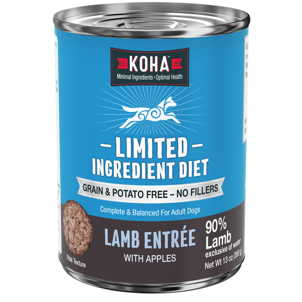 Limited Ingredient Lamb Entrée Wet Dog Food | KOHA Pet