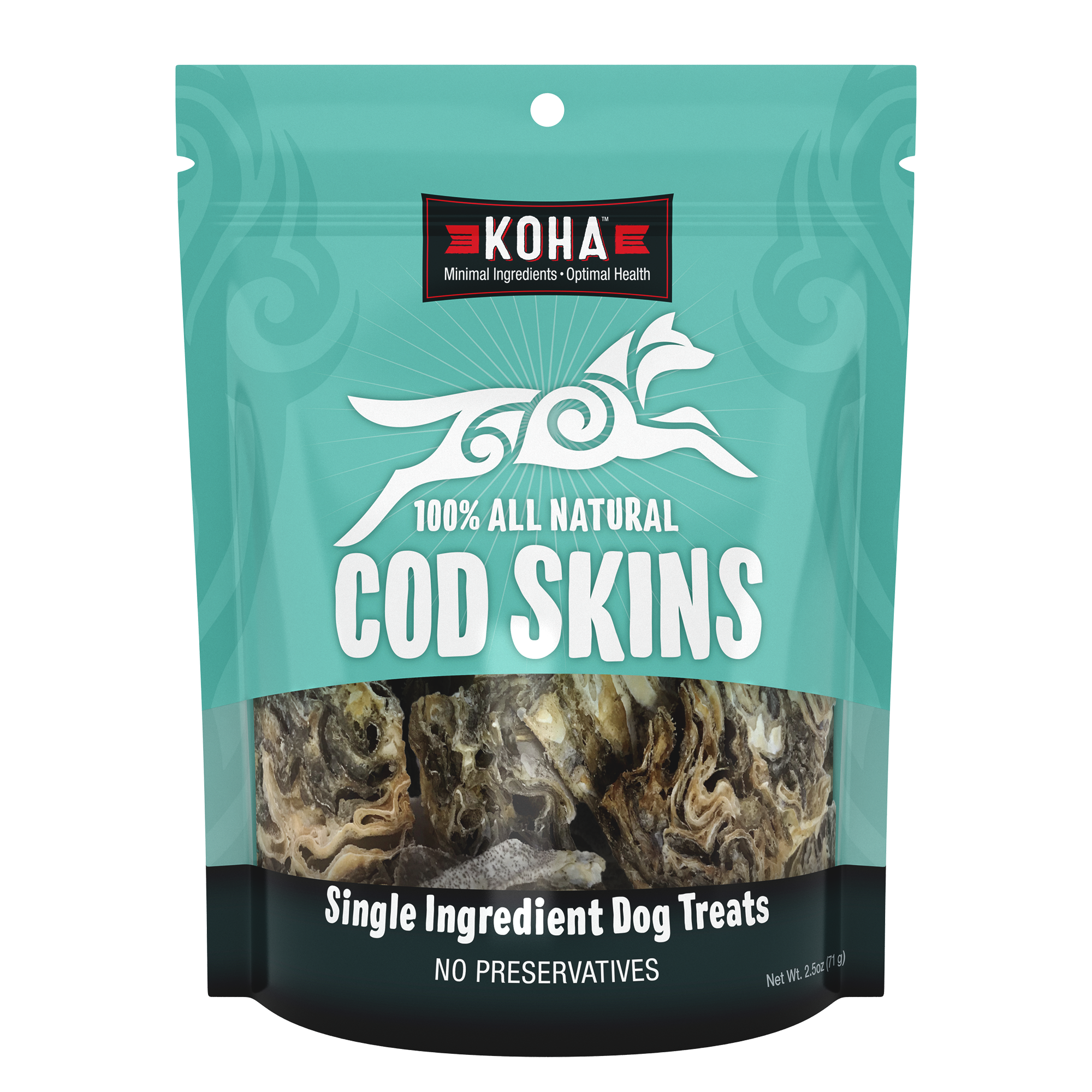 All Natural Cod Skins Dog Treats | KOHA Pet