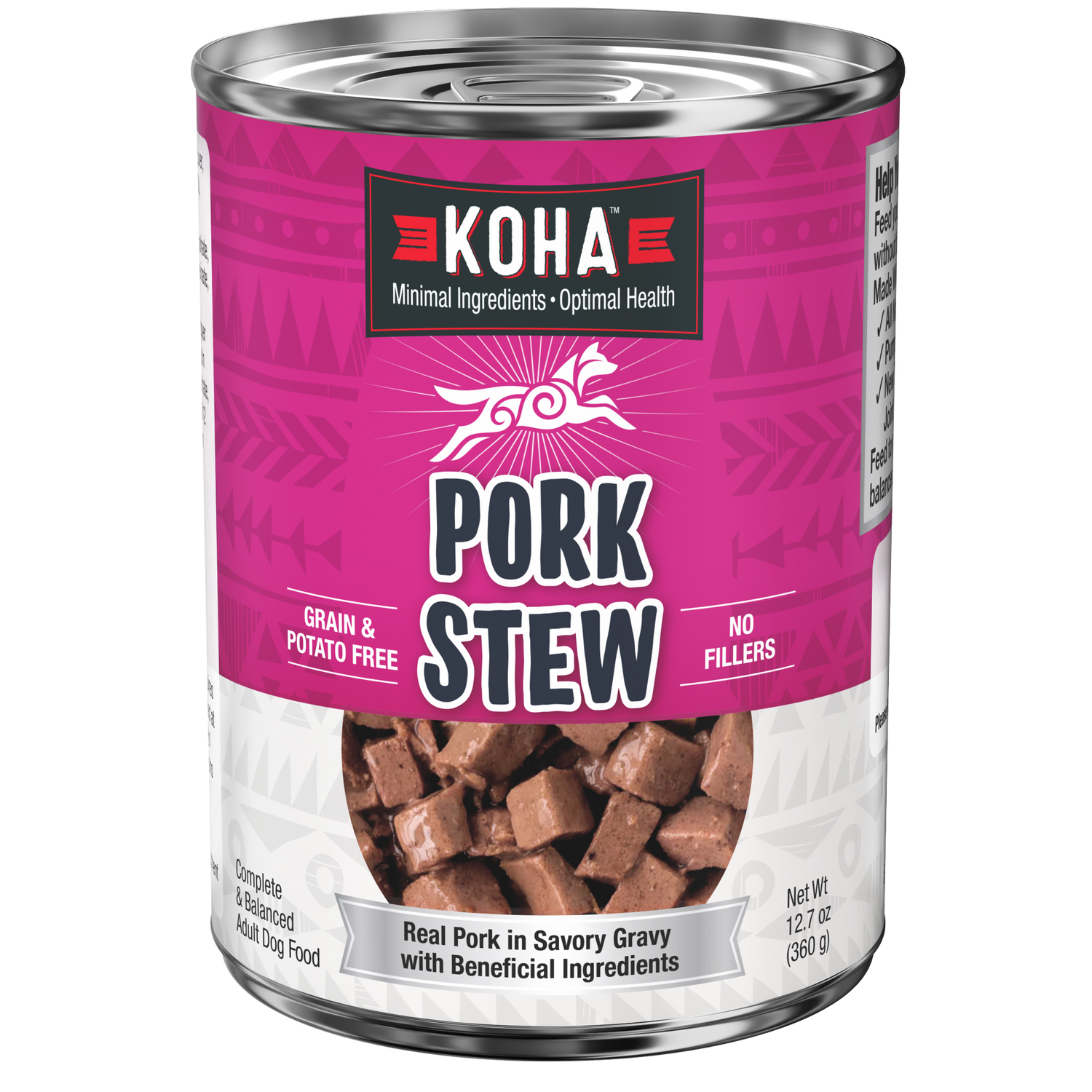 Can of KOHA Pork dog Stew