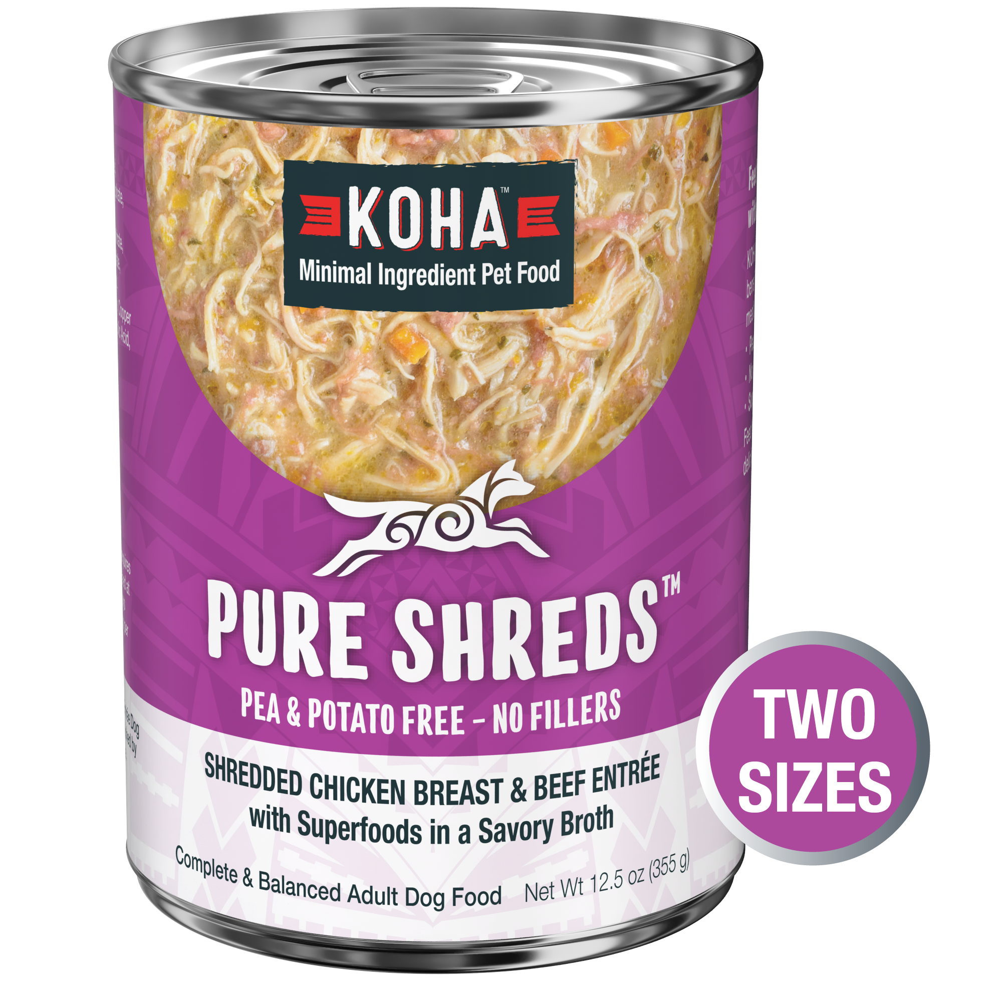 Pure Shreds Shredded Chicken Breast Beef Entr e for Dogs KOHA Pet