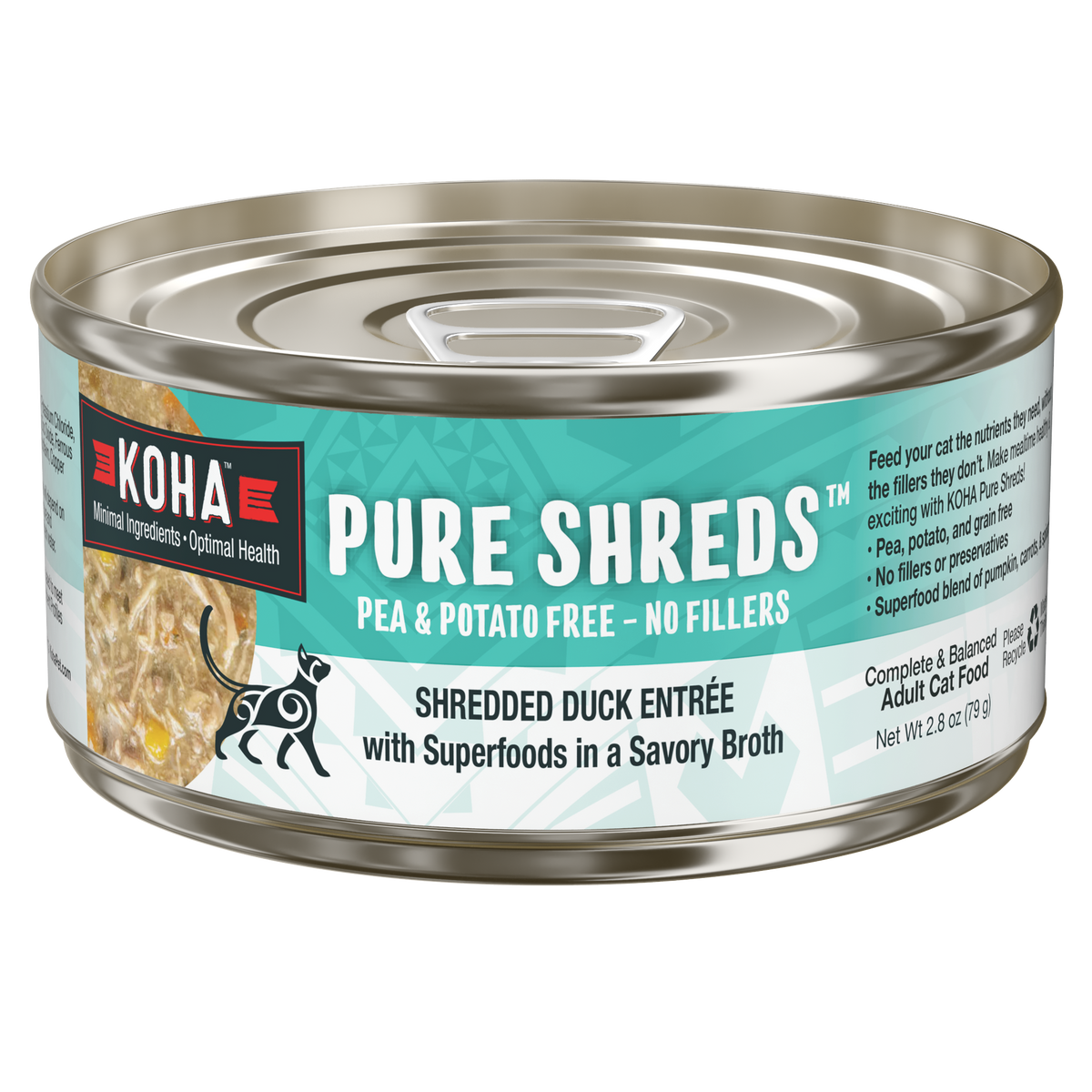 Can of Pure Shreds duck