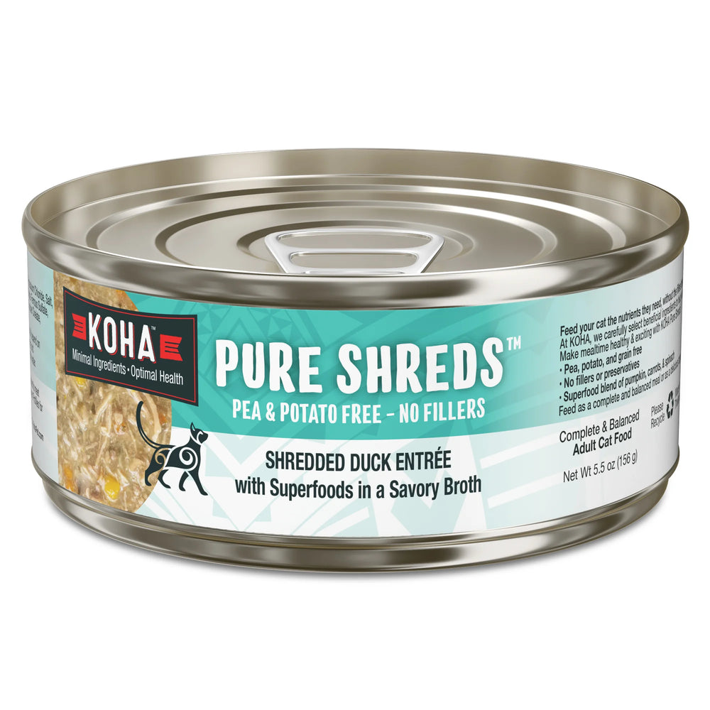 Can of Pure Shreds duck