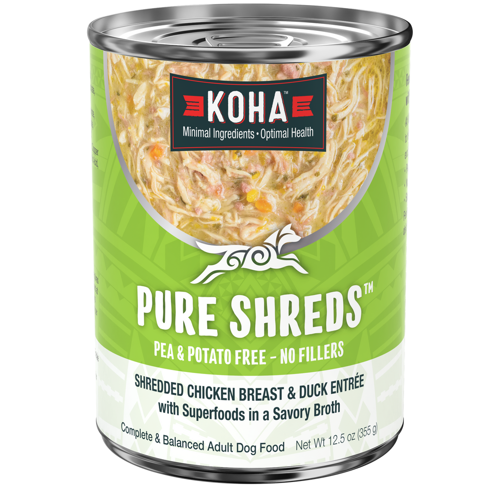 Can of Pure shreds chicken and duck
