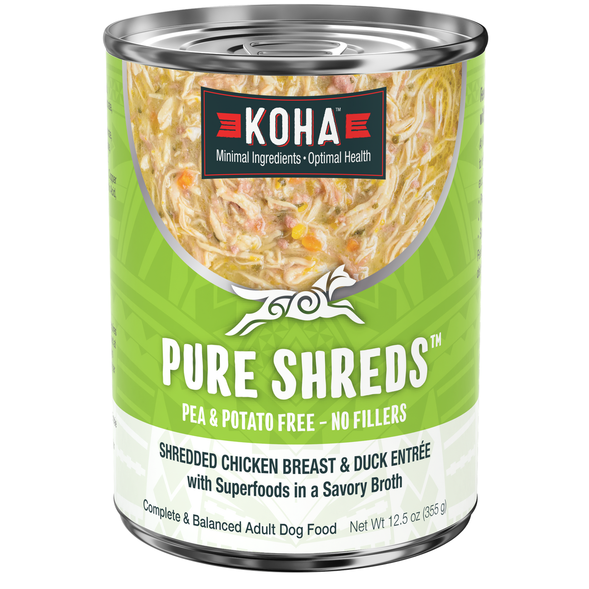 Can of Pure shreds chicken and duck