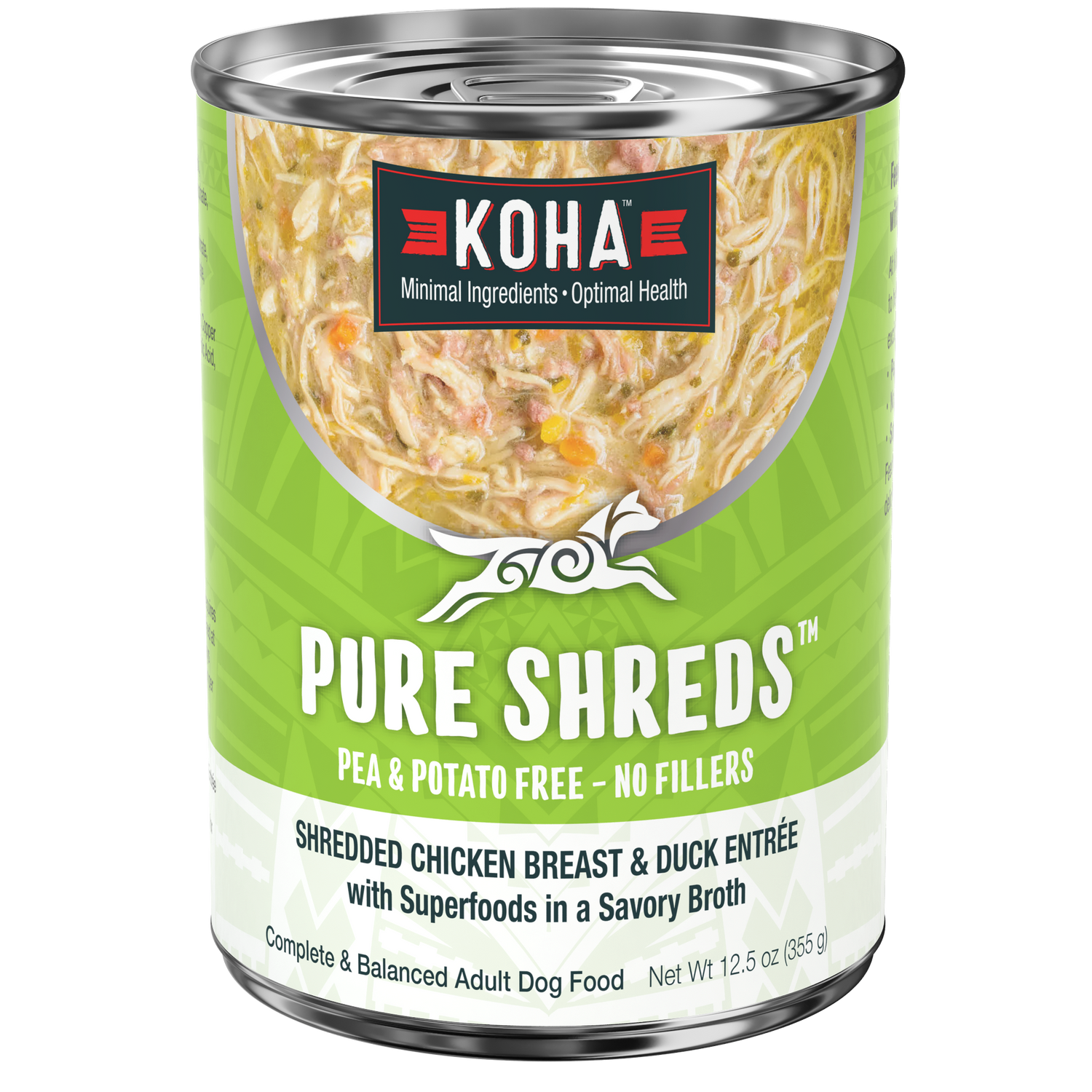 Can of Pure shreds chicken and duck