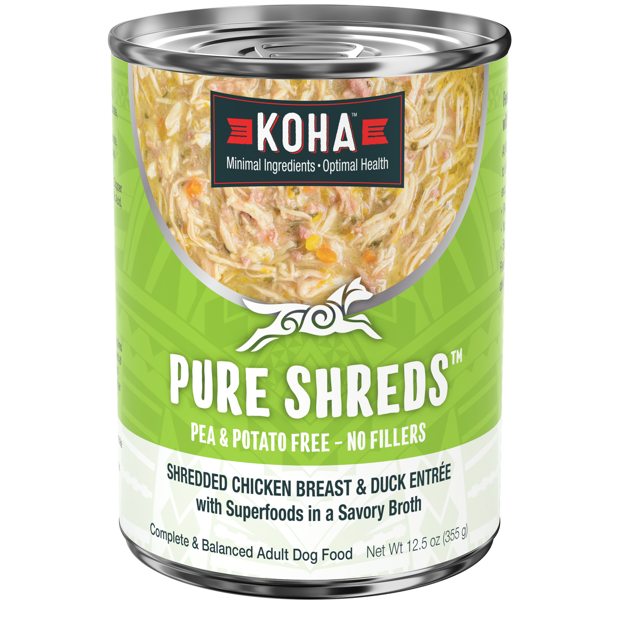 Shredded chicken dog food top