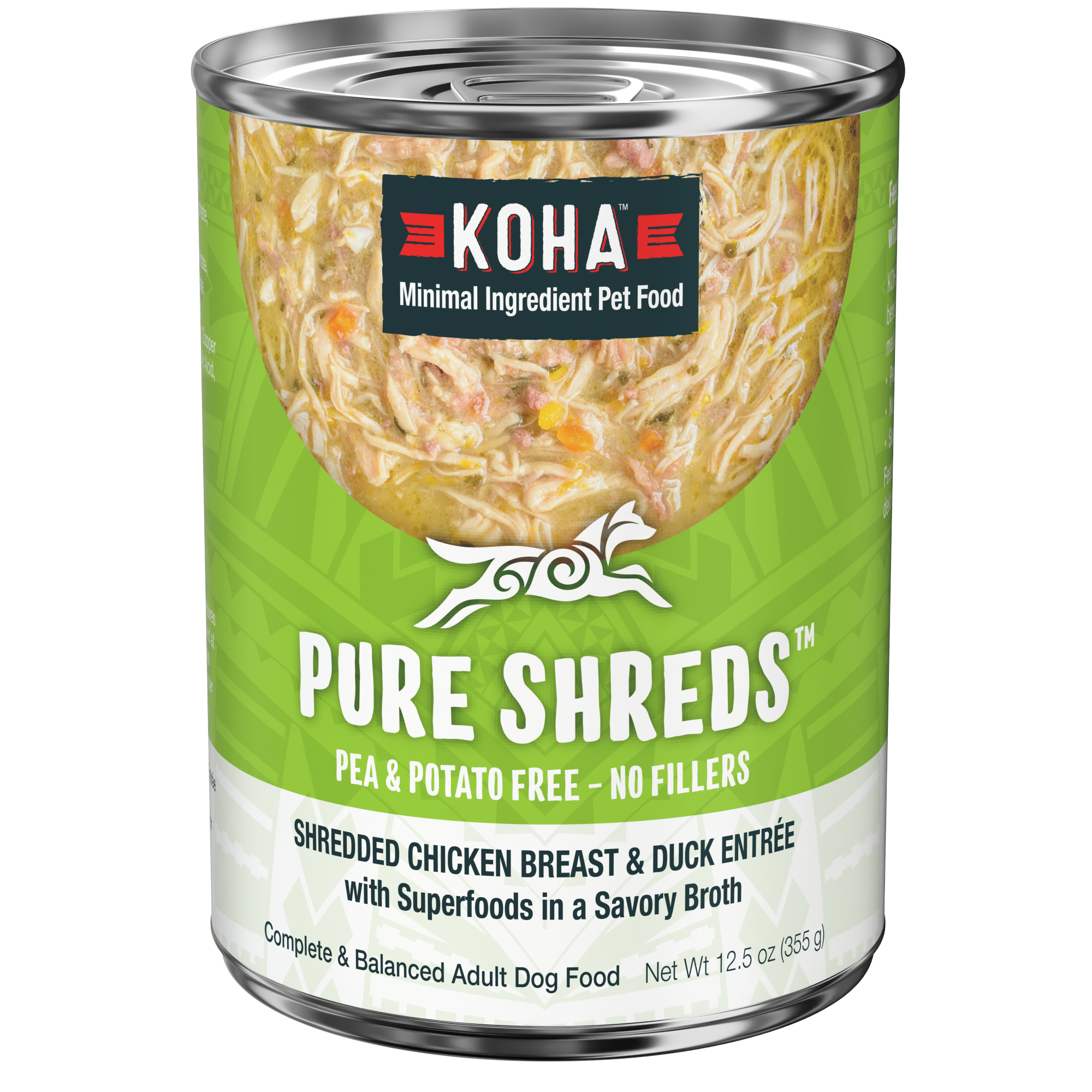 Pure Shreds Shredded Chicken Breast Duck Entr e for Dogs KOHA Pet