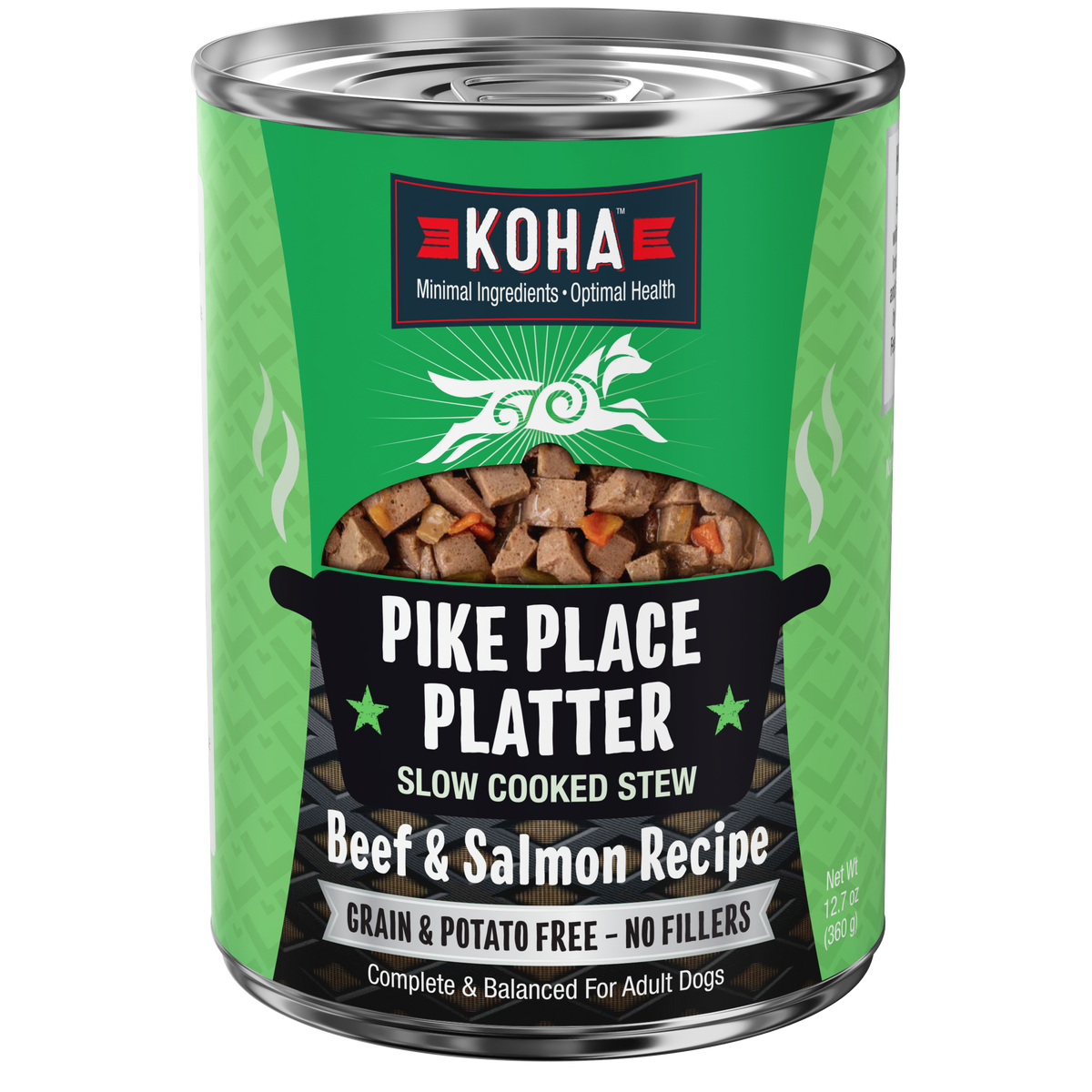 Can of KOHA PIKE PLACE Platter slow cooked stews for dogs