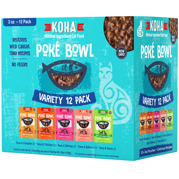 Pok Bowl Variety 12 Pack for Cats KOHA Pet