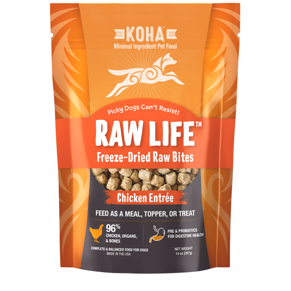 Freeze Dried Raw Bites Chicken Entree for Dogs KOHA Pet