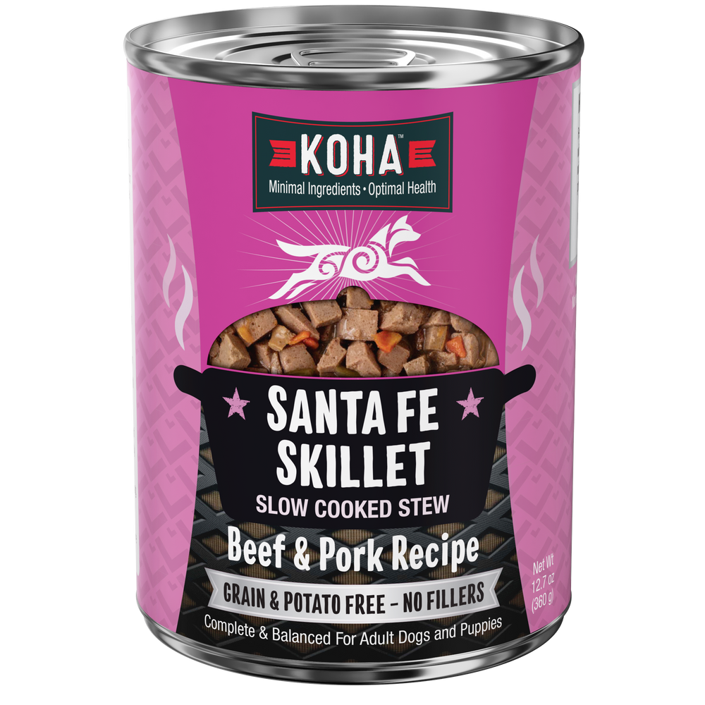 Can of KOHA Santa Fe Skillet Slow cooked stews for dogs