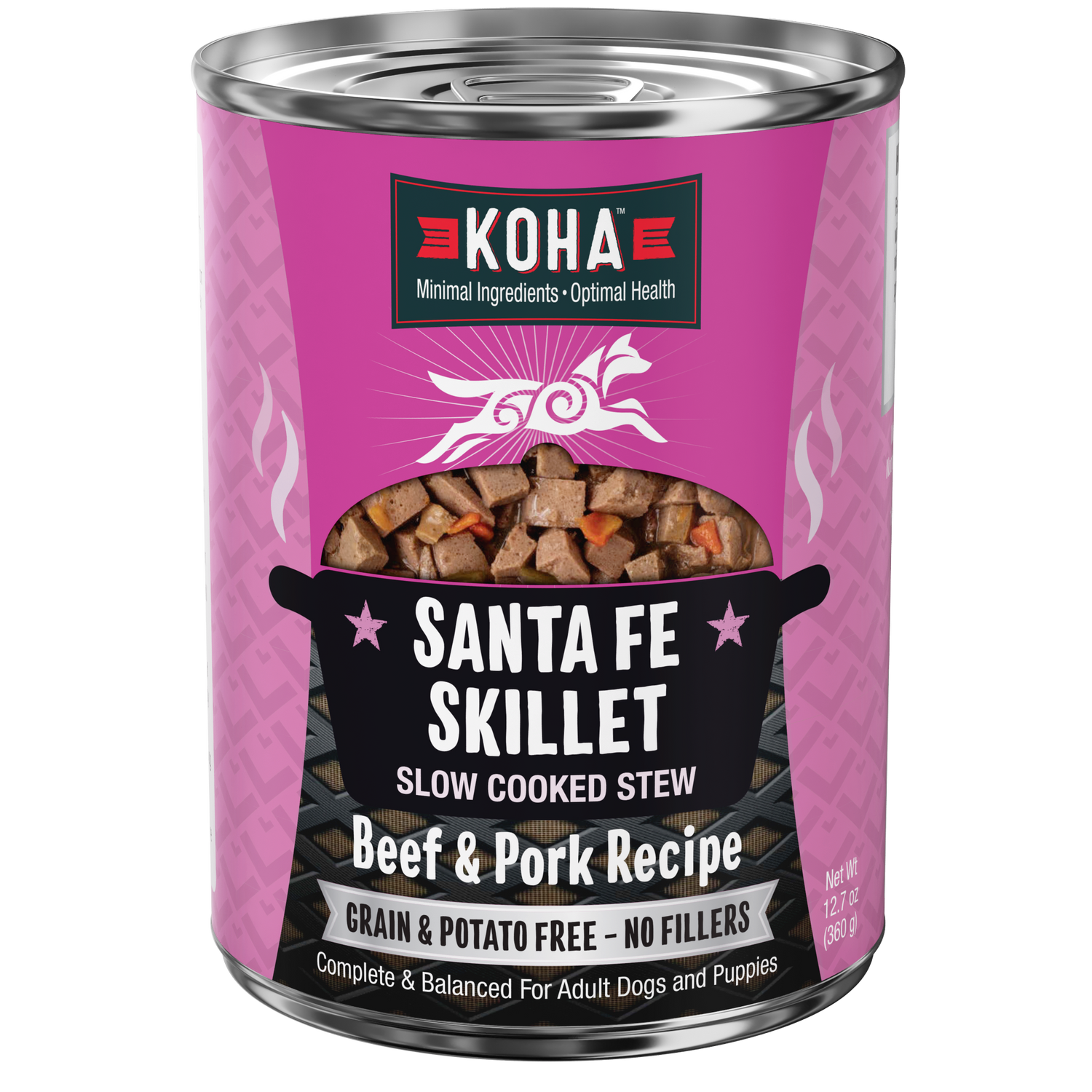 Can of KOHA Santa Fe Skillet Slow cooked stews for dogs