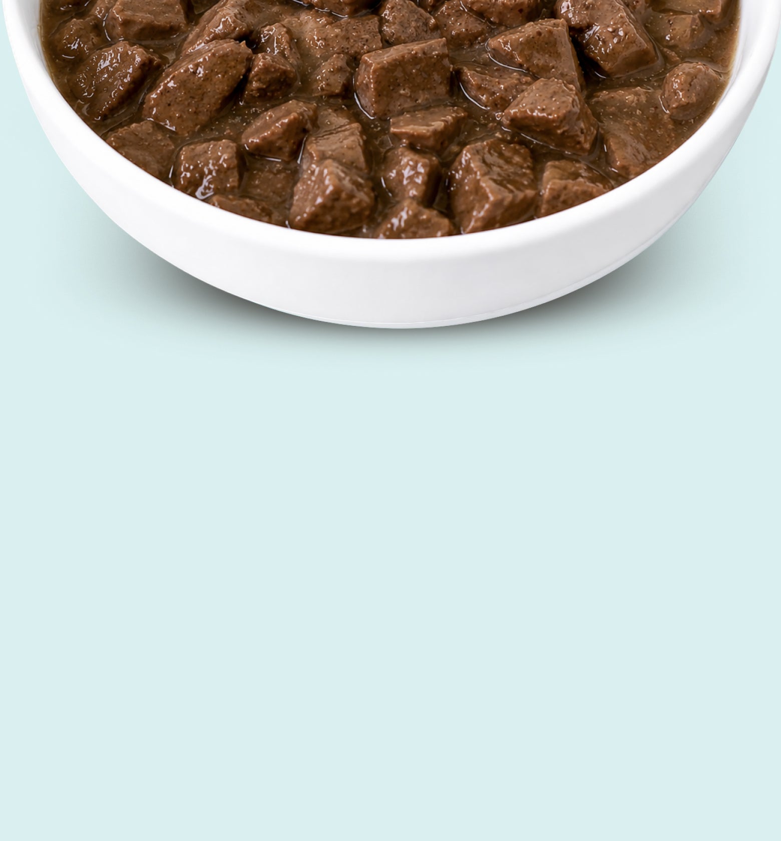 White bowl with KOHA stew food in it 