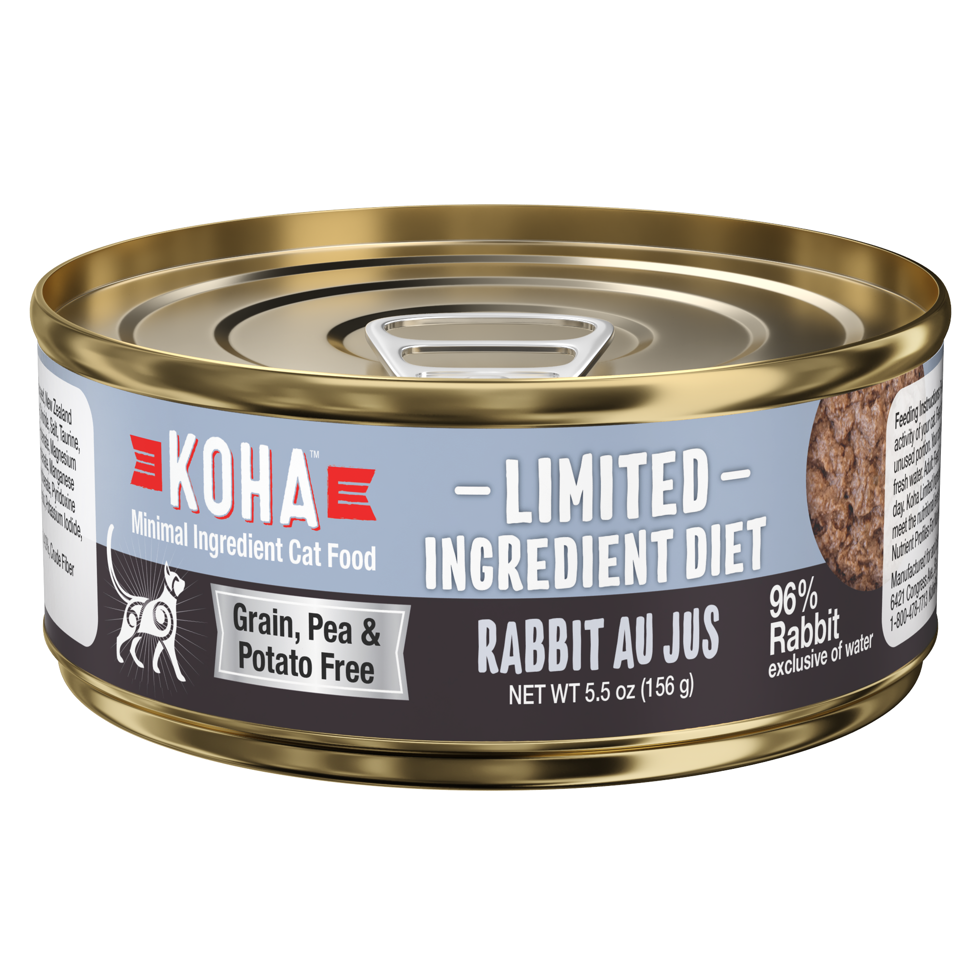 Limited Ingredient Diet Rabbit Au Jus Pat for Cats KOHA Pet