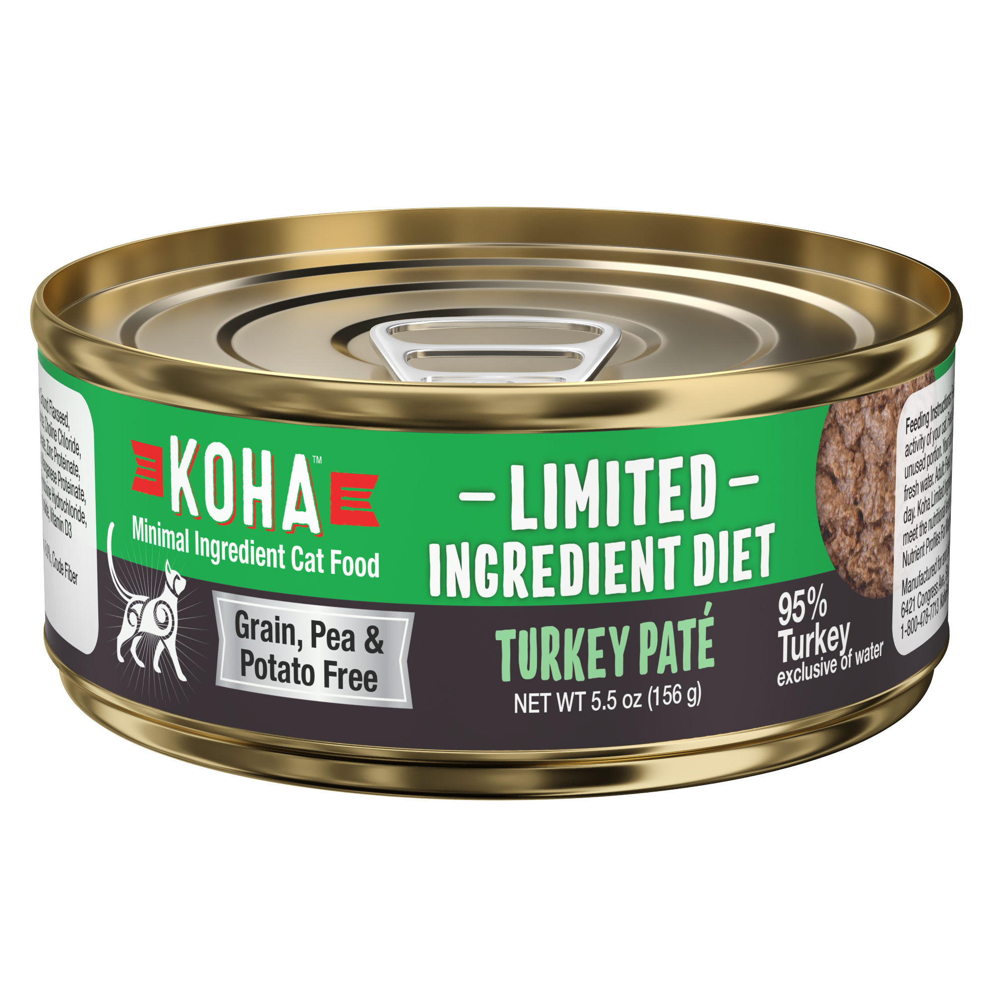 Limited Ingredient Diet Turkey Pat for Cats KOHA Pet