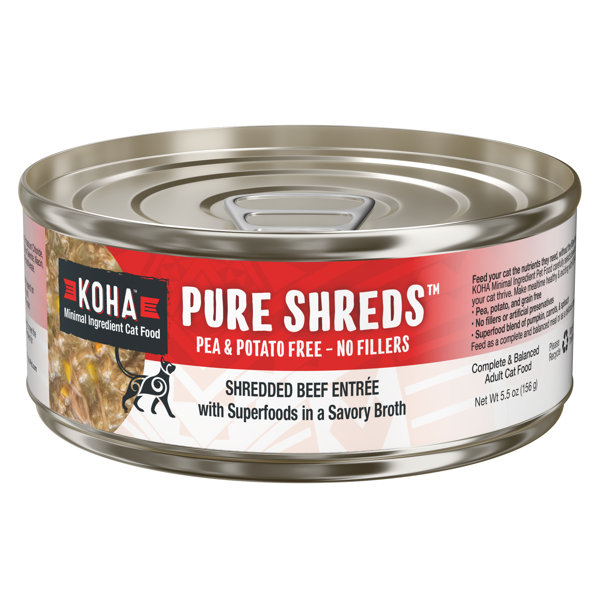 Pure Shreds Shredded Beef Entr e for Cats KOHA Pet