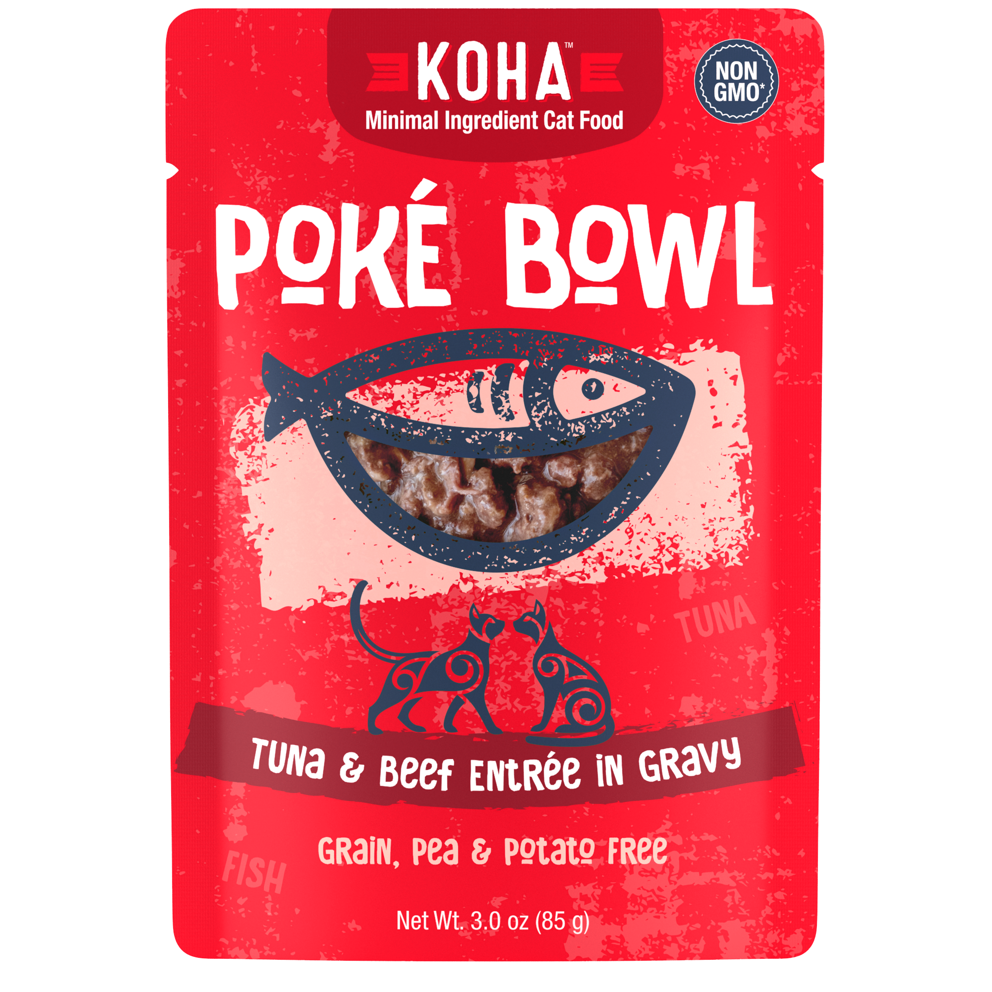 Pok Bowl Tuna Beef Entr e in Gravy for Cats KOHA Pet