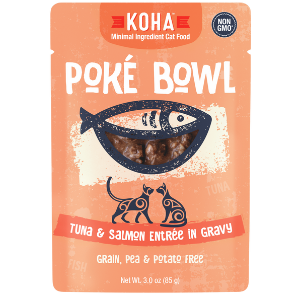 Pok Bowl Tuna Salmon Entr e in Gravy for Cats KOHA Pet