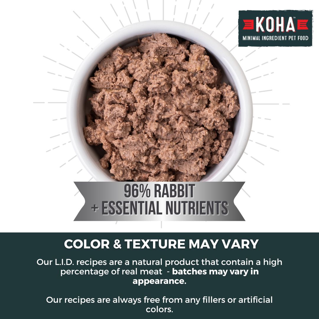 Limited Ingredient Diet Rabbit Au Jus Paté for Cats KOHA Pet